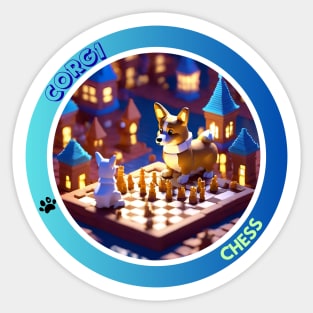 Corgi かわいい Chess Sticker